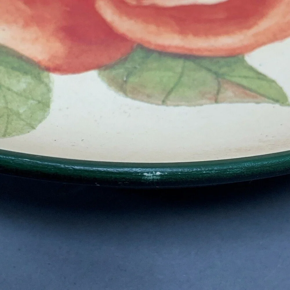 2006 Home Interiors and Gifts Decorative Salad Plates‎ Floral Lot of 2